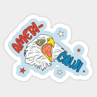 Patriotic 4th of July Murica Bald Eagle Sticker